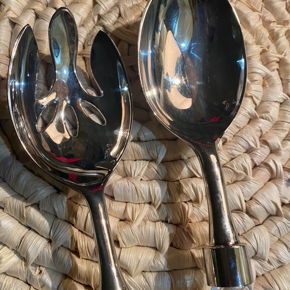 Shannon Crystal and Silver Serving Utensils 2 pc - Picture 6 of 10